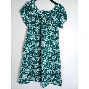 Royal Creations‎ Hawaii Floral Orchid Muumuu Dress XL Tulip Sleeve Tropical